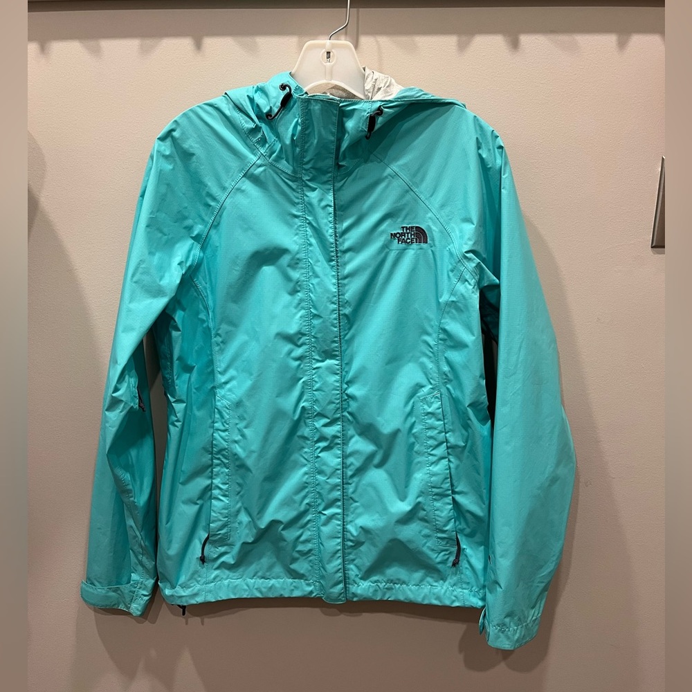 The North Face Aqua Blue Rain Jacket